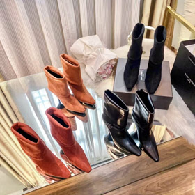 Yves Saint Laurent YSL new style stiletto heel fold-over mid-calf boots-5727  